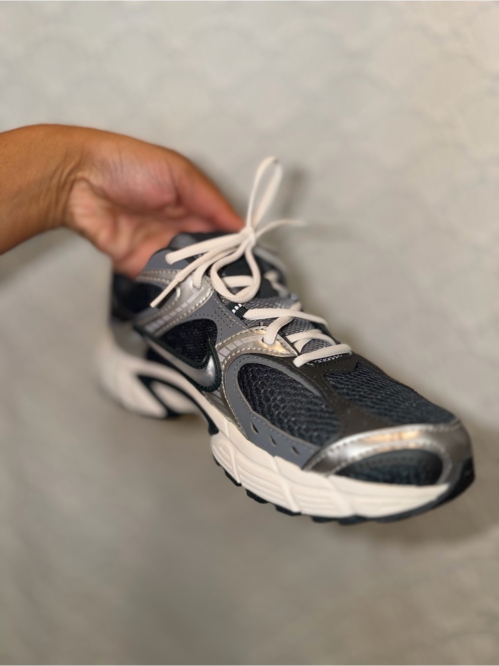 Nike Black and Silver Athletic Sneaker